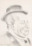 Laura Knight, Untitled - At the Circus, graphite on paper