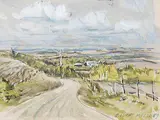 Ernest Luthi, Untitled - Rural Road into Valley