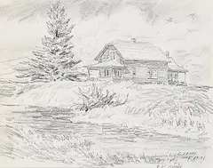 Ernest Luthi, S. of Elfros, 1973, graphite on paper