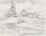 Ernest Luthi, S. of Elfros, 1973, graphite on paper