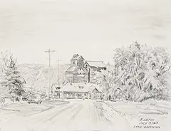 Ernest Luthi, Dark Drizzling, 1969, graphite on paper