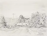 Ernest Luthi, Dark Drizzling, 1969, graphite on paper