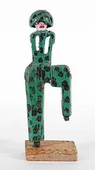 Philip Melvin, The Little Combat Solider, painted wood sculpture