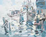 Torquil Arnold Sargent Reed, Frenchmans Cove, oil on canvas board