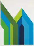 Kenneth Samuelson, Cathedral 1 #14/24, 1974, colour silkscreen and embossing on paper