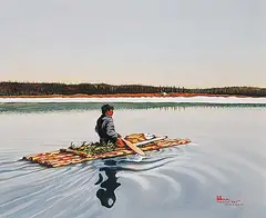 Bern Will Brown, Hareskin Raft II, 1981, oil on canvas