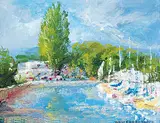 N. Nicholas de Grandmaison, Kelowna, oil on canvas board
