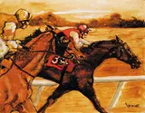 Jane Everett, Homestretch, 2006, oil on wood panel