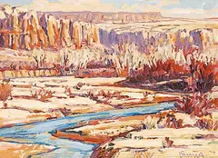 William Duma, Southern Stream, oil on wood board