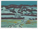 Illingworth Kerr, Turner Valley Nocturne #108/150, colour silkscreen on paper