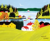 Maud Lewis, Untitled - Summer Retreat at Sandy Cove, 1964, oil on paper board