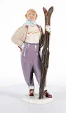 Leo Mol, Untitled - The Skier, 1953, glazed ceramic sculpture