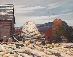 Herbert Sidney Palmer, Early Snow in October near Madawaska, Ont., oil on canvas