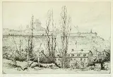 Robert Pilot, Quebec Through the Trees, etching on paper