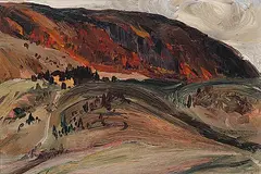 René Richard, Untitled - The Rolling Hills, oil on wood panel