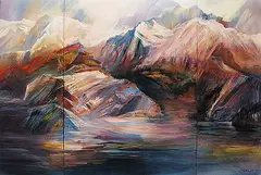 Ernestine Tahedl, High in the Rockies, 2000, acrylic on canvas