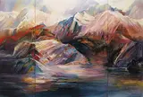 Ernestine Tahedl, High in the Rockies, 2000, acrylic on canvas
