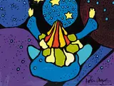 Peter Max, Untitled - Zen Max Series - The Fortune Teller, acrylic on canvas board
