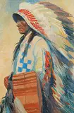 Reinhold H. Palenske, Chief Hector Crawler [Calf Child], 1927, oil on wood board