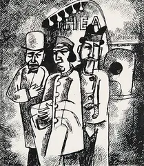 Street in Brooklyn by Maxwell Bennett Bates, lithograph on paper, sold May 2014