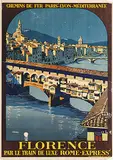 Roger Broders, Florence Par le Train de Lux Rome-Express, 1921, colour lithograph on paper