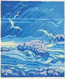 Annora Brown, Waves #10/10, colour silkscreen on paper