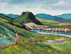 Glenn Clark, The Thompson Valley, Near Ashcroft #2, 2010, oil on wood panel