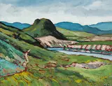 Glenn Clark, The Thompson Valley, Near Ashcroft #2, 2010, oil on wood panel