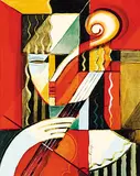 Susana Espinoza, Musician II, 2001, oil on canvas board