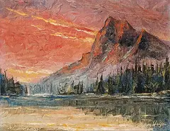 Soren Bolling Hansen, Mt. Burgess, oil on canvas board