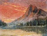 Soren Bolling Hansen, Mt. Burgess, oil on canvas board