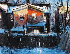 John Joy, Last Light, 2000, oil on wood board