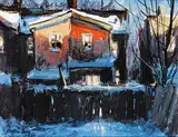 John Joy, Last Light, 2000, oil on wood board