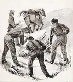 Willis Magee, Untitled - Clearing the Fields, ink and wash on paper