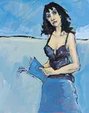 Blue Map Book by Robert F.M. McInnis, 2009, oil on wood board, sold May 2014