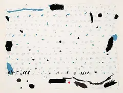 Otto Rogers, Untitled - Abstract with Red Dot, 1974, colour silkscreen on paper