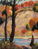 Stuart Clifford Shaw, Untitled - Colourful Stream, oil on wood board