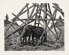 James Agrell Smith, Summer #42/50, wood block on paper