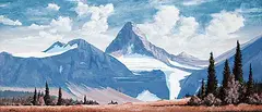 Brian Stone, Skies of Assiniboine, 2013, oil on board