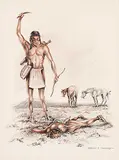 Gerald T. Tailfeathers, Untitled - The Scalp, coloured pencil on paper