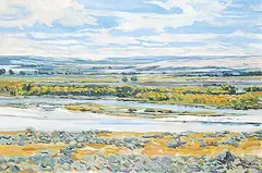 Joan Van Belkum, Sandbars in the River, 1986, oil on canvas