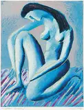 Paul Vesheve, Seated Woman, 1992, mixed media on paper