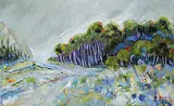 Rosemary West, To Slip Along, oil on canvas