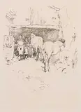 James Abbott McNeill Whistler, The Smith's Yard, lithograph on paper