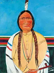Henry Beaudry, Sitting Bull, acrylic on canvas