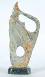 Leo W. Arcand, Abstract Flame, light green stone carving