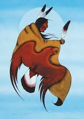 Isaac Bignell, Untitled - Chief and Eagle, 1987, acrylic on paper