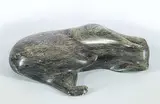 Mary Cartmel, Untitled - Dreaming Bear, light green stone carving