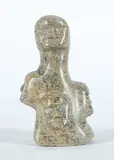 Isacci Etidlui, Faces [Four], 1990, green stone carving