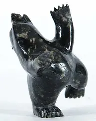 Mosessie Pootoogook, Dancing Bear, 2006, stone carving
